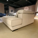 Asymmetrical Curved Corner Lounge Sofa with Premium Matte Leather Upholstery